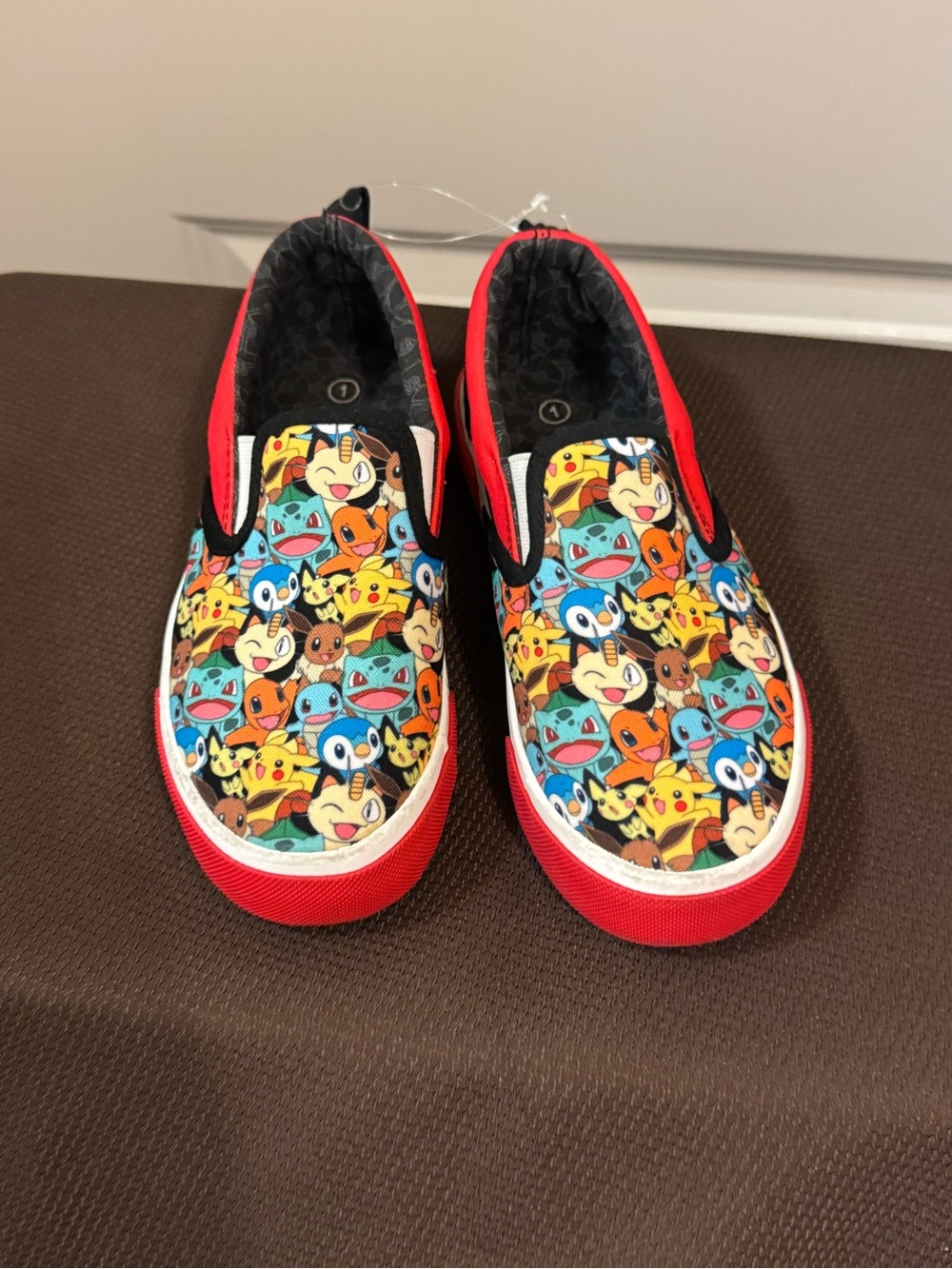 Kids Slip-On Pokémon Sneakers in Red size 1